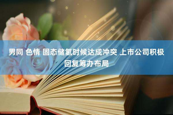 男同 色情 固态储氢时候达成冲突 上市公司积极回复筹办布局