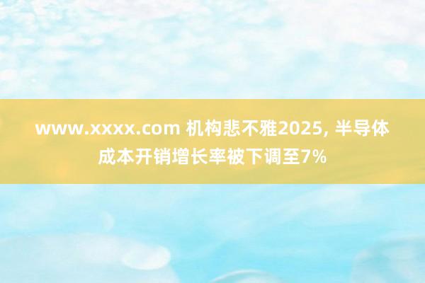 www.xxxx.com 机构悲不雅2025， 半导体成本开销增长率被下调至7%