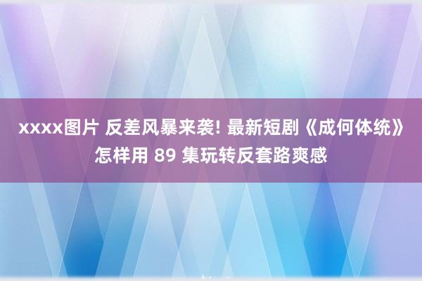 xxxx图片 反差风暴来袭! 最新短剧《成何体统》怎样用 89 集玩转反套路爽感